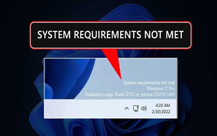 System Requirements not met