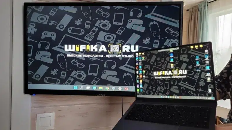 Зображення з екрана комп'ютера з'явиться на телевізорі