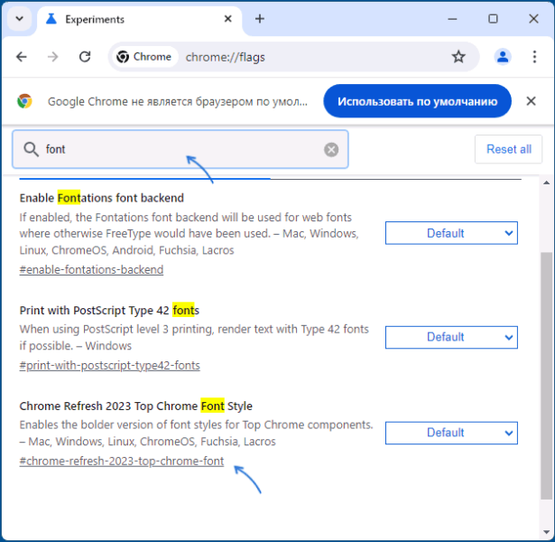Chrome Refresh 2023 Top Chrome Font Style