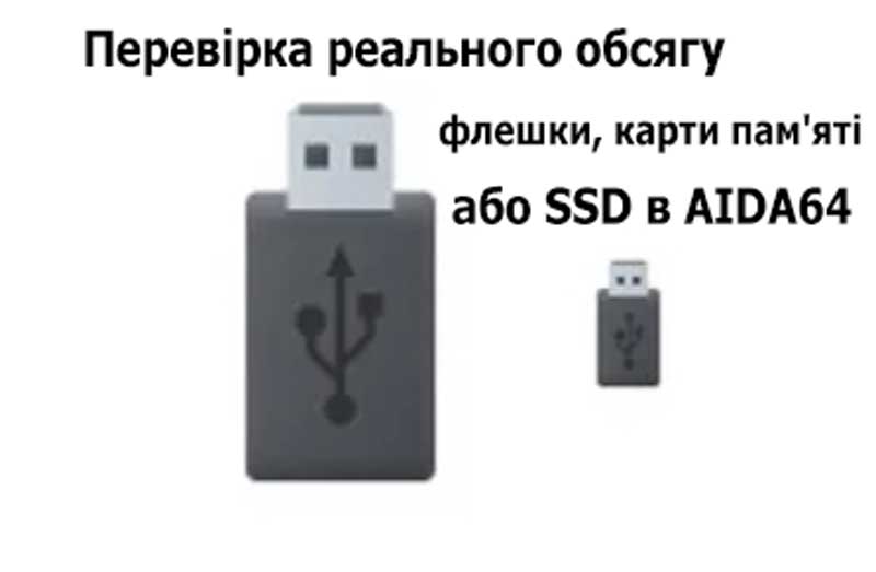 Перевірка реального обсягу флешки, карти пам'яті або SSD в AIDA64