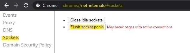 Flush socket pools